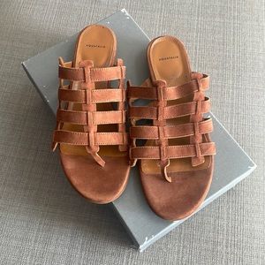 Aquatalia suede flat dress sandals